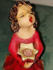 Singender Barock Engel von Gravenberg - rot gold - Mid Century -  12,8 cm -