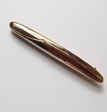 Art Deco Stabbrosche oder Krawattennadel 8 cm lang, gold  u. silberfarben, 15 g