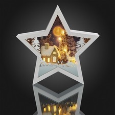 LED Stern weiß 3D Deko
