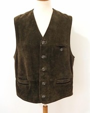 Trachten Herren Leder Weste