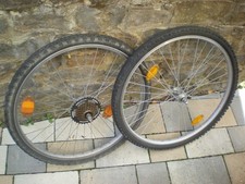 26Zoll Laufrad Satz Shimano 7 fach Kassette ISCA Alu Felge für V-Brake komplett