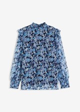 Chiffonbluse mit Stehkragen