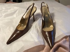 DOLCE&GABBANA Damen sling-Pumps Gr.40 Schlangen-Leder