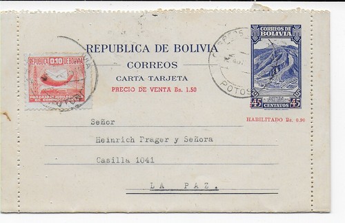 Bolivien kartenbrief potosi - kartenbrief,