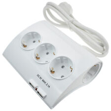 Tischsteckdose 5-fach + 2x USB Mehrfachsteckdose Steckdosenleiste Steckdose