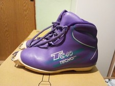 Langlauf Ski Schuhe Kinder TECNO Pro Gr. 32, Milka-lila, Top - Zustand 