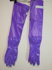 Lila PVC lange Gummihandschuhe
