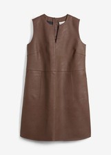 Lederimitat kleid 40 braun - lederimitat-kleid,