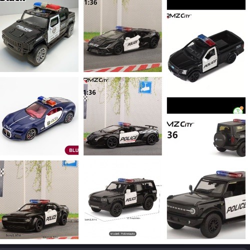 Konvolut police car polizei - konvolut, 8x