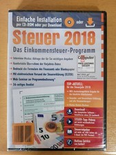 NEU Steuer CD 2018 Einkommenssteuer originalverpackt- 1 Schlüssel 0,99 € digital