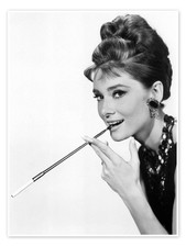 Poster Audrey Hepburn mit