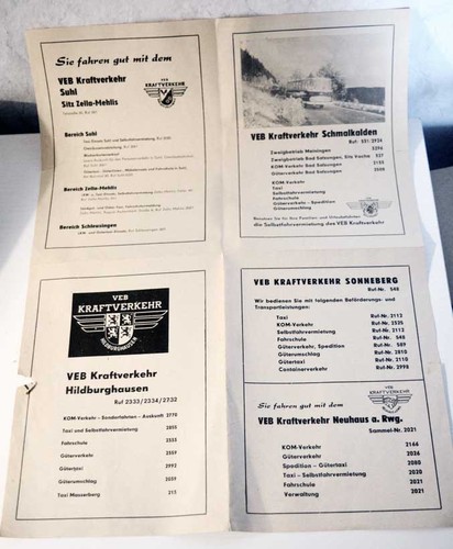 Ddr fahrplan infoblatt veb - ddr,