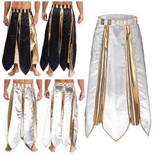 Herren Ägyptischer Glänzend Farbblock Kilt Krieger Soldaten Halloween Hosen