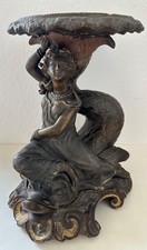 U &C.  Utzschneider Jugendstil um 1900 Keramik Signiert Frau Fisch