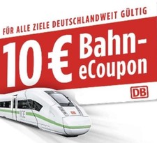 Deutsche Bahn, 10€  DB, Gutschein, Coupon,eCoupon, Bahn Gültig bis 15.12.2025