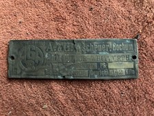 Rudge Whitworth 500ccm Typenschild alt Oldtimer Motorrad Aschheuer Bochum