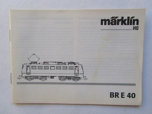 Märklin betriebsanleitung - märklin,