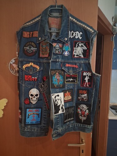 Heavy metal kutte weste - heavy, levis