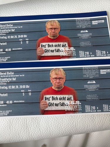Zwei tickets mainz - tickets, frankfurter