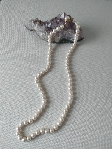 Perlenkette muschelkern weiß - muschelkern,