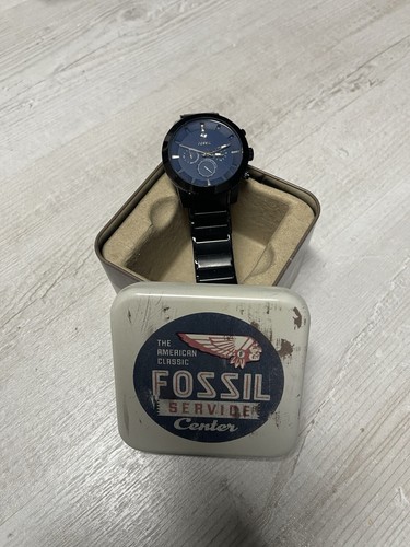 Fossil herren uhr schwarz blau - fossil,