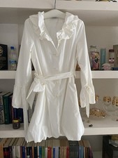 Ballon Mantel Weiß Rüschen