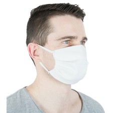 Maske Mundschutz Gesichtsmaske Waschbar Weiß Schwarz Bauwmolle M08