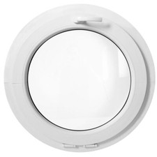 Rundfenster Kipp Weiss Kunststoff mit 2-fach Verglasung Runde Fenster