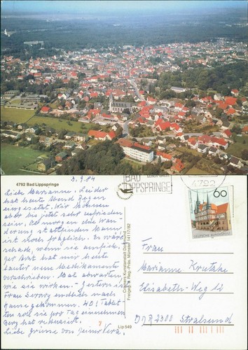 Ansichtskarte bad lippspringe - ansichtskarte,