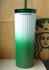 Starbucks Tumbler Thermobecher Cold to Go Edelstahl (Dual) grün-weiß 16oz NEU