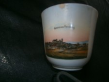 alte Bilder Tasse Kaffee Porzellan Goldrand  Bild Motiv Gruss aus Parsberg Opf.