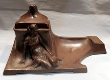 Art Nouveau Jugendstil um 1904 Tintenzeug Stiftablage Tintenfass Schreibzeug