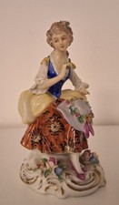 Sitzendorf Porzellan Figur Nr. 98 - Handbemalt. Top Zustand