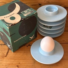 6 cult Eierbecher Industriedesign 60/70 hellblau Buchsteiner DINESS Luran BASF