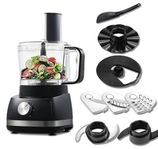 Neu TopStrong 5 in 1 800W Küchenmaschine Zerkleinerer 2L 3 Geschwindigkeiten Schwarz