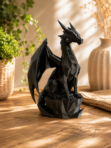 Polygon drachenfigur deko - polygon,