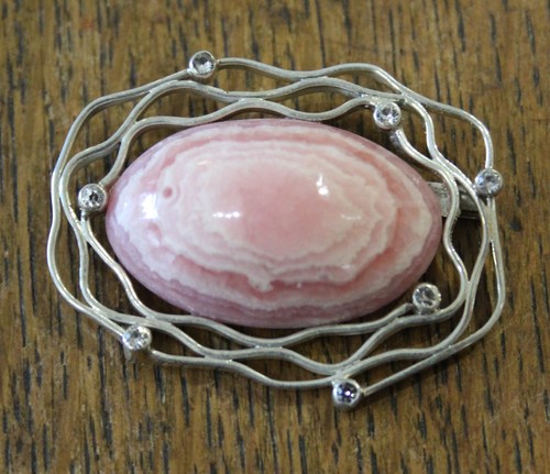 835 silber brosche - 46x31, mm