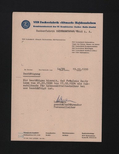 Haldensleben autograph brief - haldensleben,,