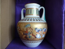 Vase Kaiser Porzellan Theben Tut Ench Amun * Dekor * Golddekor * H 27 cm 