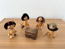 Rarität - Original DDR - lustige Holzfiguren - Steinzeit/Neandertaler/Wikinger