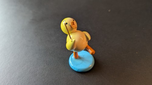 Goula holzfigur ente - goula, auf