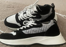  Herren Sneaker Schwarz Weiß