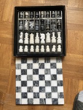Schachspiel Onyx Marmor 30x30 cm, nie benutzt