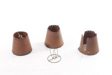 3 x sehr alter Lampenschirm um 1905 Kronleuchter Vintage Lampe Schirm Set