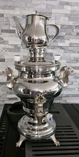 BEEM Samowar  / Warmwasserbereiter / Wasserkocher 3L mit Porzellan  Griffen 