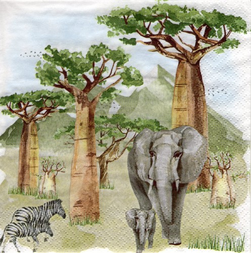 Servietten afrika tiere - 3,