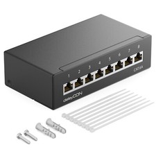 CAT6a Patchpanel 8 Port RJ45