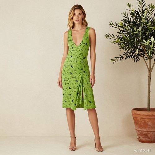 Vintage boho midi kleid - vintage,