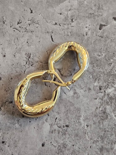 Karat gold ohrring creolen - 18,