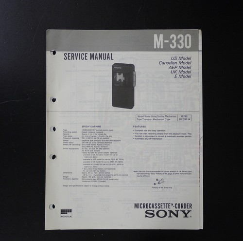 Original sony 330 - original, m-330